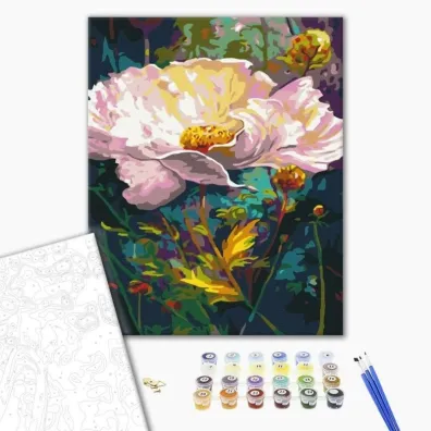 Brushme Malowanie po numerach - Wspania�y kwiat 40x50cm
