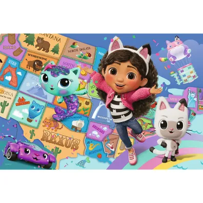 Puzzle 100 el. Przyja�� w kocim domku Trefl