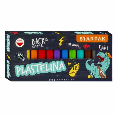 Plastelina 12 kolor�w Dino Skate STARPAK 536883 12 szt.