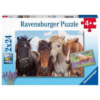 Puzzle 2 x 24 el. Konie Ravensburger