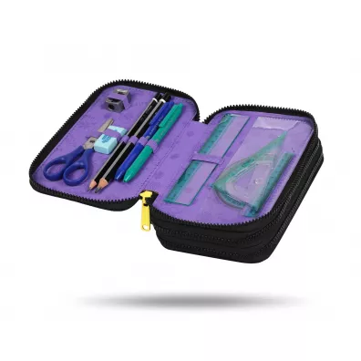 CoolPack Pi�rnik potr�jny z wyposa�eniem Jumper 3 Stitch Black