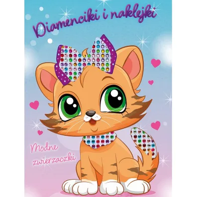 Modne zwierzaczki. Diamenciki i naklejki