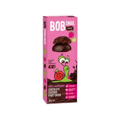 Bob Snail Przek�ska jab�kowo-malinowa w ciemnej czekoladzie 30 g