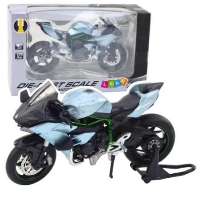 Motocykl metalowy ze �wiat�em i d�wi�kiem 1:12 LeanToys