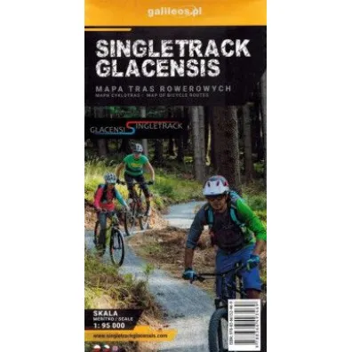 Mapa tras rowerowych. Singletrack Glacensis 1:95 000