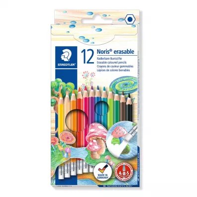 Staedtler Kredki o��wkowe Noris Club, sze�ciok�tne, usuwalne z gumk� 12 szt.