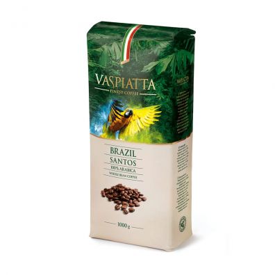 Vaspiatta Finest Coffee Kawa ziarnista Brazil Santos 1 kg