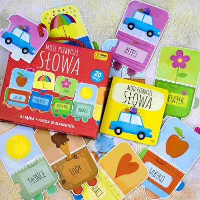 Puzzle 20 el. Moje pierwsze s�owa + ksi��ka Wilga Play