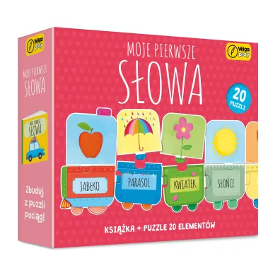 Puzzle 20 el. Moje pierwsze s�owa + ksi��ka Wilga Play