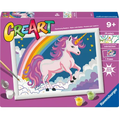 Malowanie po numerach CreArt - R�owy Neon - Jednoro�ec Ravensburger