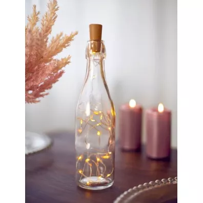 PartyDeco Lampki led z korkiem do butelki ciep�y bia�y 197 cm