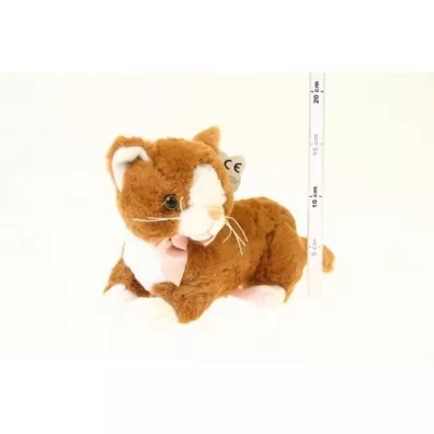 Br�zowy kot Flico z kokard� 34cm Beppe