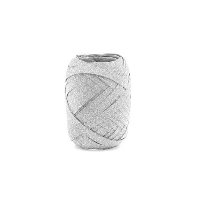 PartyDeco Wst��ka plastikowa srebrna 5 mm/10m