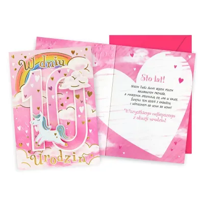 Kukartka Karnet Urodziny 10