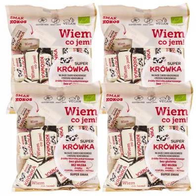 Super Kr�wka Kr�wki bezmleczne kokosowe Zestaw 4 x 150 g Bio