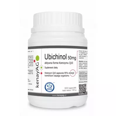 Kenay Ubichinol Koenzym Q10 50 mg Suplement diety 300 kaps.