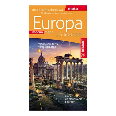 Europa. Mapa samochodowa 1:3 400 000. Mocna mapa