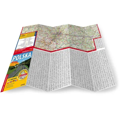Polska mapa samochodowa kieszonkowa laminowana 1:1 400 000