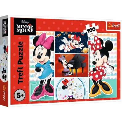 Puzzle 100 el. Zabawna Minnie Trefl
