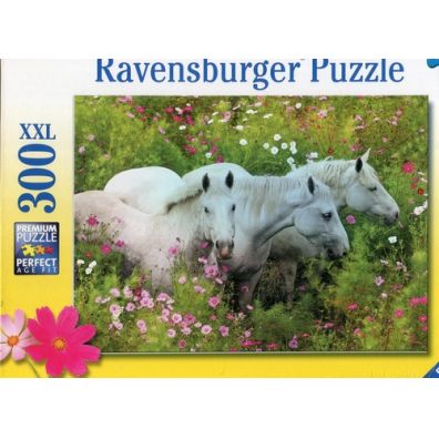 Puzzle 300 el. Konie w kwiatach 132188 Ravensburger