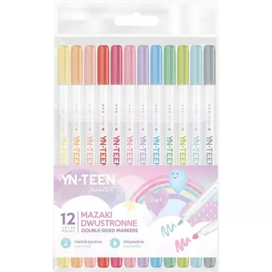 Interdruk Mazaki dwustronne pastel 12 szt.
