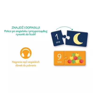 Puzzle Kapitan Nauka. Uk�adanki malucha. Angielski. Liczby 1-3 lata Edgard