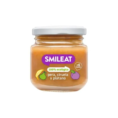 Smileat Deser z ekologicznymi gruszkami, �liwkami i bananami po 6 miesi�cu 130 g Bio