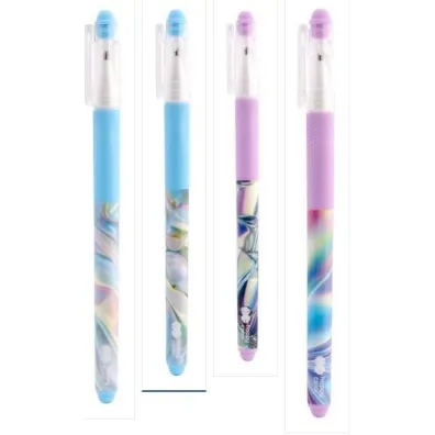 Happy Color D�ugopis wymazywalny 0,5 mm niebieski Holo Wave z gripem
