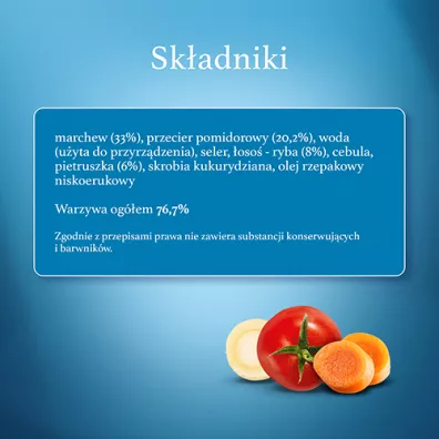 Gerber Obiadek bukiet warzyw z ososiem w sosie pomidorowym dla niemowlt po 6 miesicu 190 g