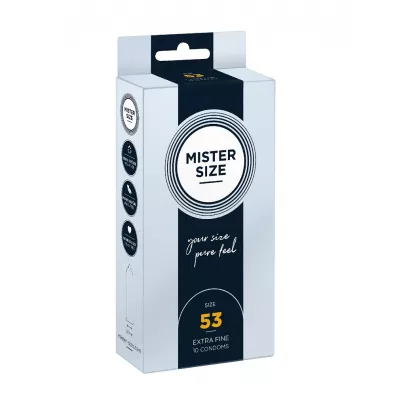 Mister Size Condoms prezerwatywy dopasowane do rozmiaru 53mm 10 szt.