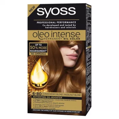 Syoss Oleo Intense farba do w�os�w trwale koloryzuj�ca z olejkami 6-80 Orzechowy Blond