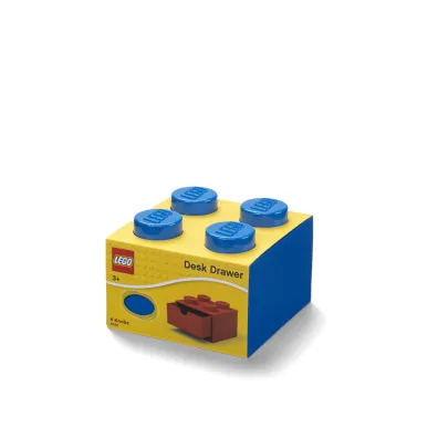 Szufladka na biurko klocek LEGO Brick 4 Niebieska
