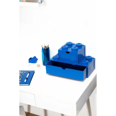 Szufladka na biurko klocek LEGO Brick 4 Niebieska