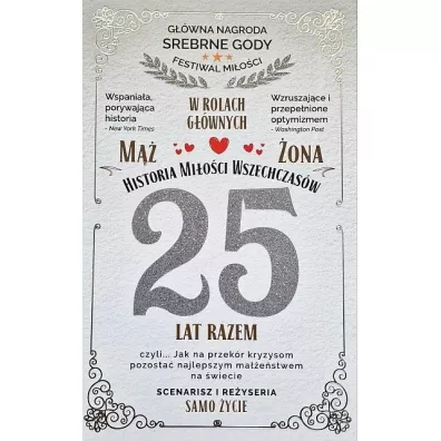 Yeku Karnet 25 rocznica �lubu (srebrna)