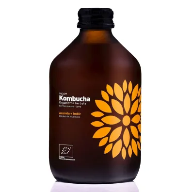 Vigo Yoko Kombucha z imbirem i acerol� bezglutenowa Zestaw 8 x 330 ml Bio