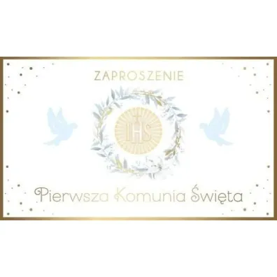 Armin Style ZAPROSZENIE KOMUNIA 160X95 AS ZP-90 OP10SZT FOL