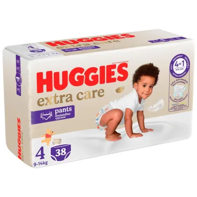Huggies Pieluchomajtki Mega Pants 4 (9-14 kg) Extra Care 38 szt.