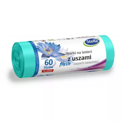 Stella Worki na mieci z uszami Fresh o wieym zapachu 60 L 16 szt.