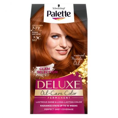 Palette Deluxe Oil-Care Color farba do wosw trwale koloryzujca z mikroolejkami 562 (7-77) Intensywna Lnica Mied