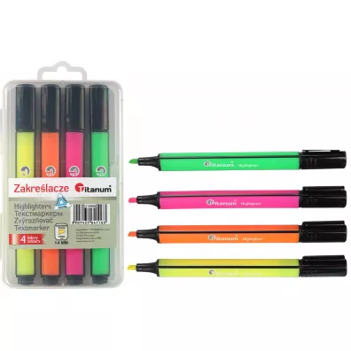 Titanum Zakre�lacze tr�jk�tne w etui 214966 4 szt.