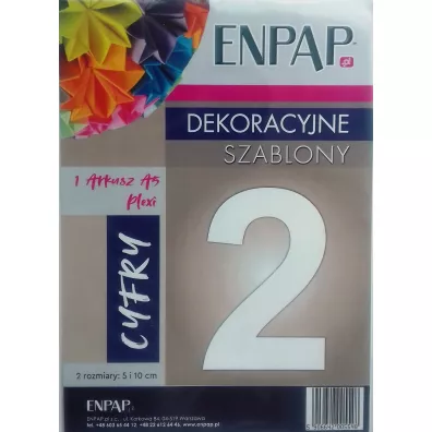 Enpap Szablon dekoracyjny A5 Plexi cyfra 2