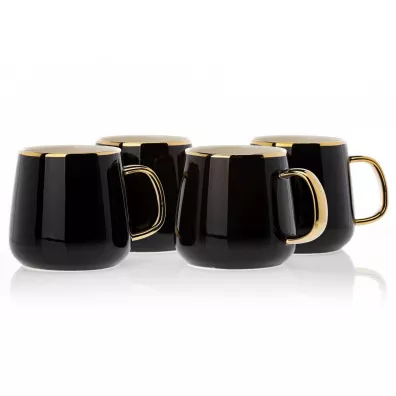 HowHomely Serwis kawowy Noah Black Gold