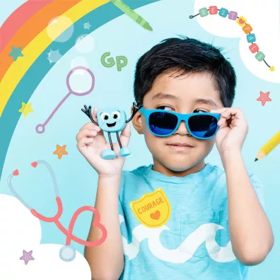 Glo Pals Posta� do k�pieli Blair - zestaw z dwiema kostkami sensorycznymi �wiec�cymi w wodzie