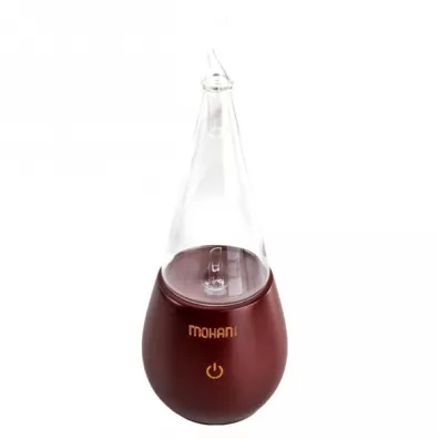 Mohani Nebulizator - dyfuzor olejkw eterycznych  - ciemne drewno, szklany stoek