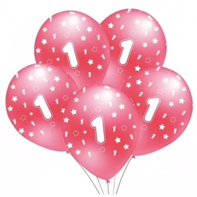 Mk Trade Balon 1 r�owy metalik 5 szt.