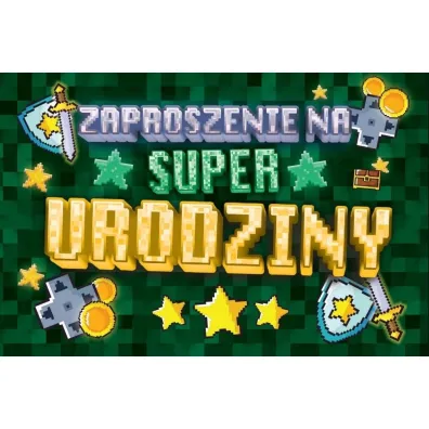 Yeku Zaproszenie Urodziny Zay Mini 10 szt.