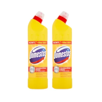 Domestos P�yn do toalet czyszcz�co-dezynfekuj�cy Przed�u�ona Moc Citrus Fresh Zestaw 2 x 750 ml