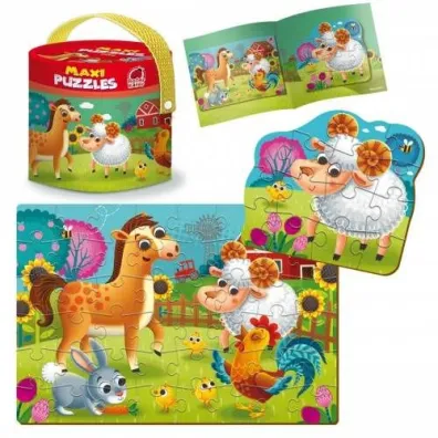 Puzzle maxi 2w1 (12+48 el.) Farma Roter Kafer