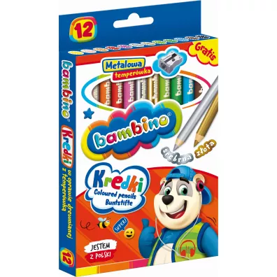 St. Majewski Kredki o��wkowe Bambino 12 szt.