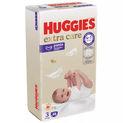 Huggies Pieluchomajtki Mega Pants 3 (6-11 kg) Extra Care 48 szt.